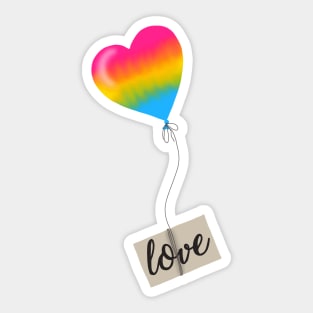 Pan balloon love Sticker